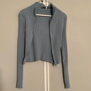 HP!! 🎉NWT Ribbed high neck zipped knitted sweater